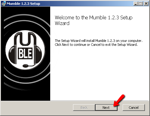 Mumble Install Screen 1