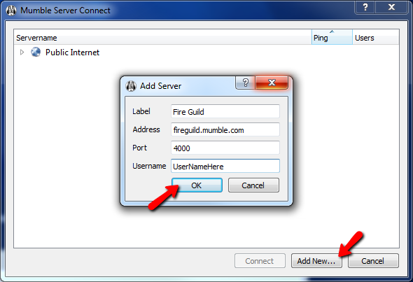 Mumble Connect To Server Screen 2