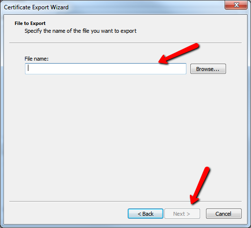 Certificate Export Wizard 5