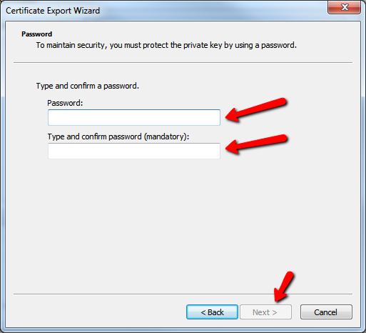 Certificate Export Wizard 4