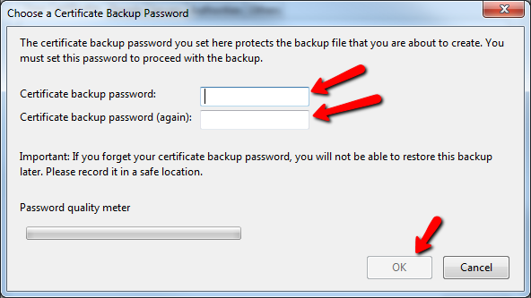 Backup Password