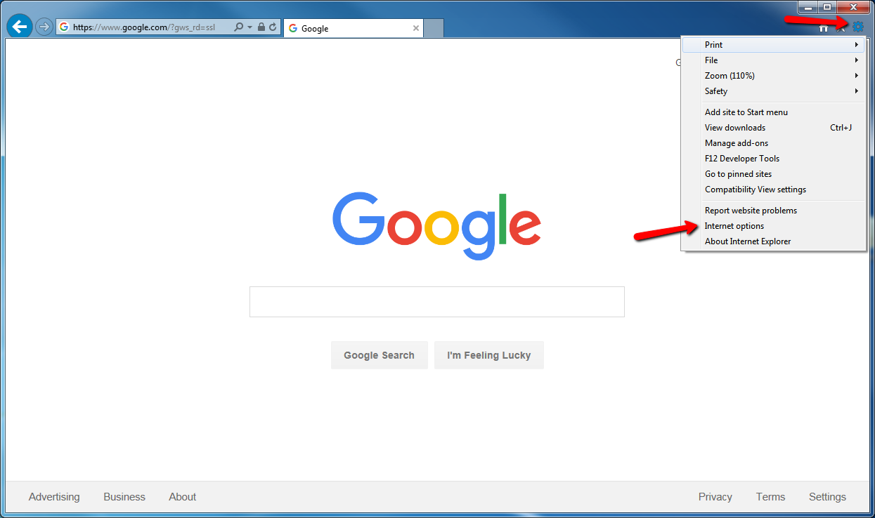 Internet Explorer Options 