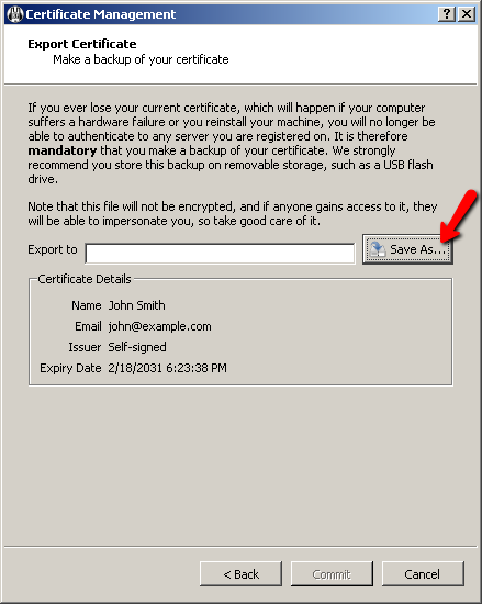 Mumble Certificate Wizard Screen 5