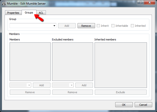 Mumble Adicionando User Admin Group Screen 2